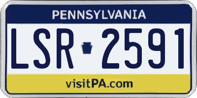 PA license plate LSR2591