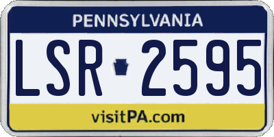 PA license plate LSR2595