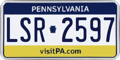 PA license plate LSR2597