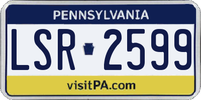PA license plate LSR2599