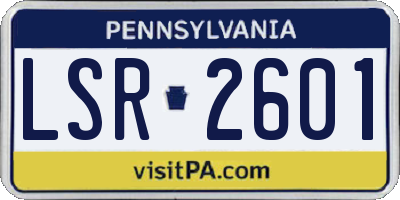 PA license plate LSR2601