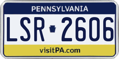 PA license plate LSR2606