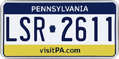 PA license plate LSR2611