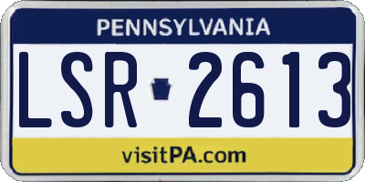 PA license plate LSR2613