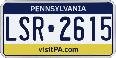 PA license plate LSR2615