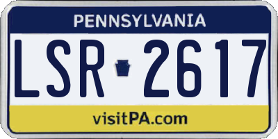 PA license plate LSR2617