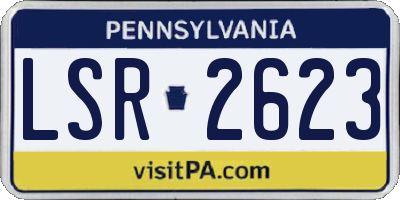 PA license plate LSR2623
