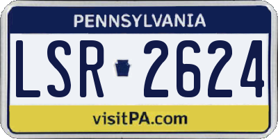 PA license plate LSR2624