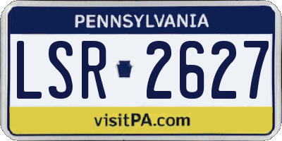 PA license plate LSR2627