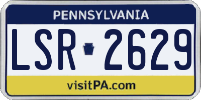 PA license plate LSR2629
