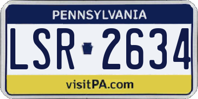 PA license plate LSR2634