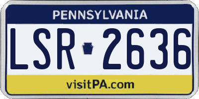 PA license plate LSR2636
