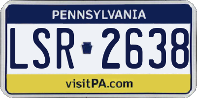 PA license plate LSR2638