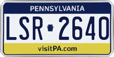 PA license plate LSR2640