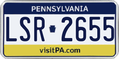 PA license plate LSR2655