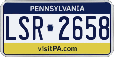 PA license plate LSR2658