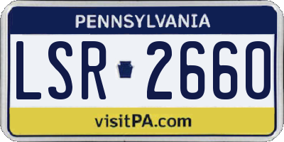 PA license plate LSR2660