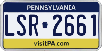 PA license plate LSR2661