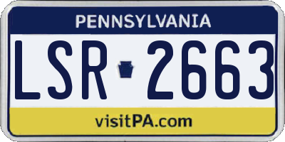 PA license plate LSR2663