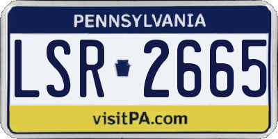 PA license plate LSR2665