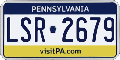 PA license plate LSR2679
