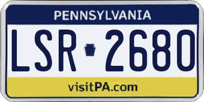 PA license plate LSR2680
