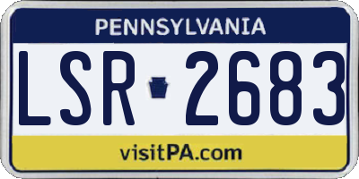 PA license plate LSR2683