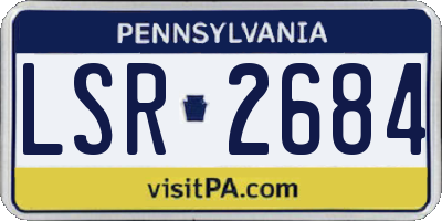PA license plate LSR2684