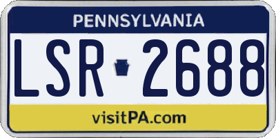 PA license plate LSR2688