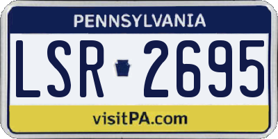 PA license plate LSR2695