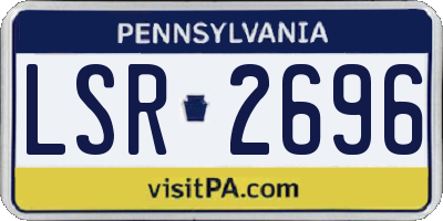PA license plate LSR2696