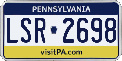 PA license plate LSR2698