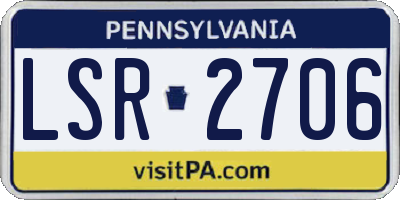 PA license plate LSR2706