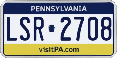 PA license plate LSR2708