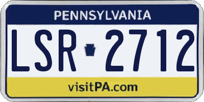 PA license plate LSR2712
