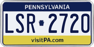 PA license plate LSR2720
