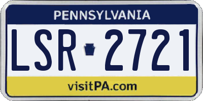 PA license plate LSR2721