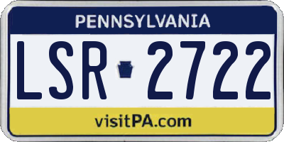 PA license plate LSR2722