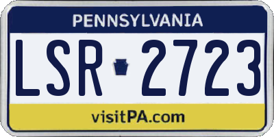 PA license plate LSR2723
