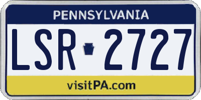 PA license plate LSR2727