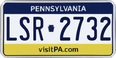 PA license plate LSR2732