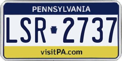 PA license plate LSR2737