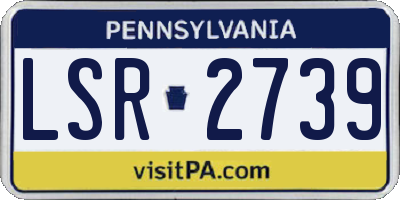 PA license plate LSR2739