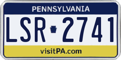 PA license plate LSR2741