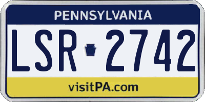 PA license plate LSR2742