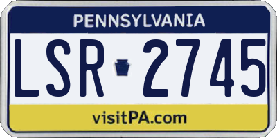 PA license plate LSR2745
