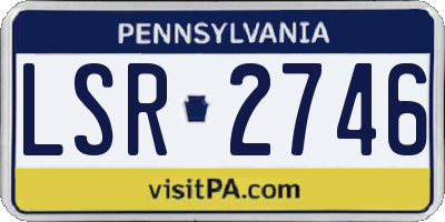 PA license plate LSR2746