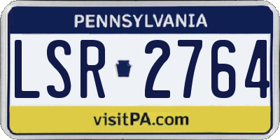 PA license plate LSR2764