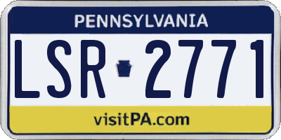 PA license plate LSR2771