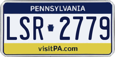 PA license plate LSR2779